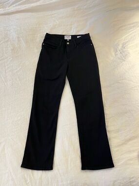 FRAME Denim Le High Straight Black High-Rise Straight Jeans